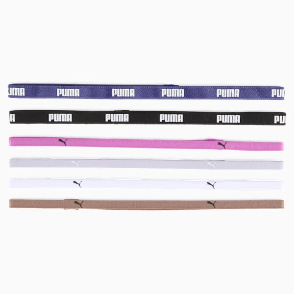 Bandas Deportivas Mujer, paquete de 6, PUMA Black-Blue Crystal-Wild Berry-Cool Weather-Dark Clove, large-MEX