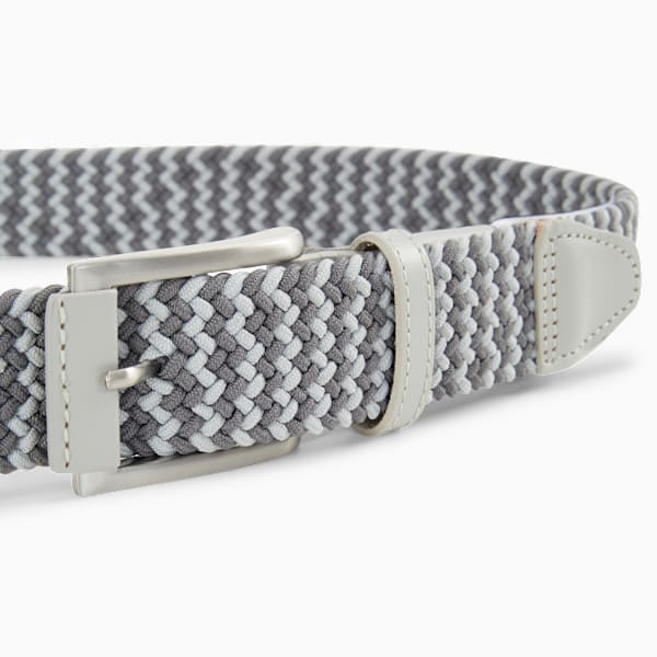 Braided Weave Men's Golf Belt, Ash Gray-Slate Sky, large-ZAF