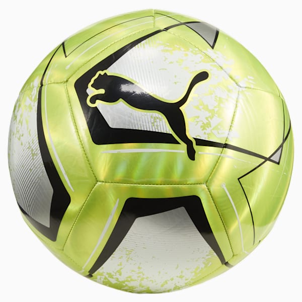 PUMA CAGE Football Ball, Electric Lime-Puma Silver-PUMA Black, large-ZAF