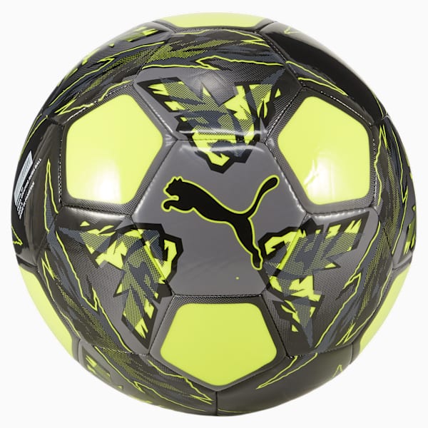 PUMA Graphic RUSH ball, Cool Dark Gray-Electric Lime-PUMA Black, large-ZAF