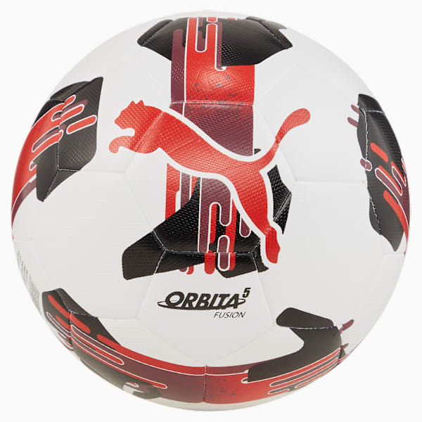 Balón de fútbol Orbita 5 FUSION, PUMA White-PUMA Red, large-MEX