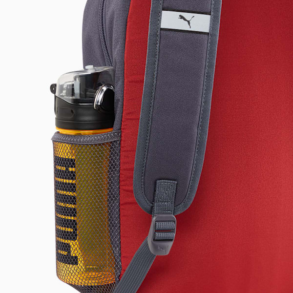 Mochila PUMA Phase Colorblock, Galactic Gray-Intense Red-PUMA White-Intense Red, large-ARG