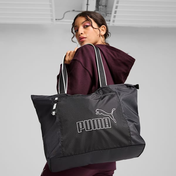 Bolso grande estilo shopper Core Base para mujer, PUMA Black, large-MEX