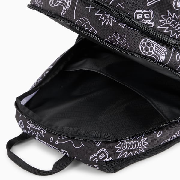 Mochila PUMA Academy, PUMA Black-B&W Graphic AOP, large-ARG