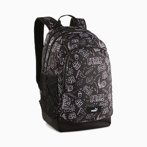 Mochila PUMA Academy, PUMA Black-B&W Graphic AOP, large-ARG
