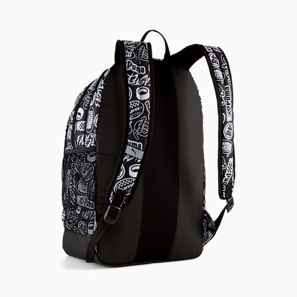 PUMA Academy 29L All-Over Print Backpack, PUMA Black-Turbo AOP, large-ZAF