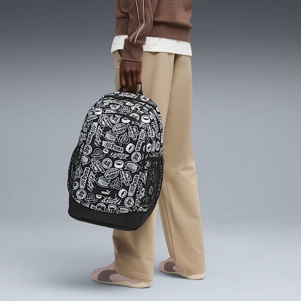 Mochila estampada PUMA Phase, PUMA Black-Turbo AOP, large-MEX