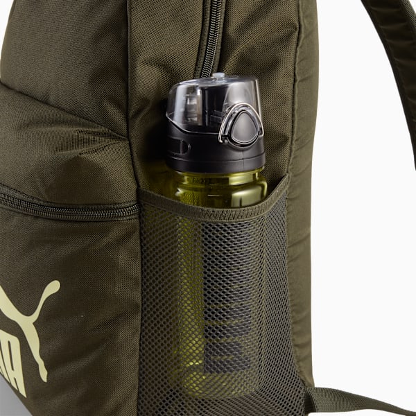 PUMA Phase Backpack, Dark Olive-Gold Moon, large-ZAF
