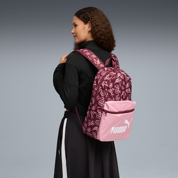 Mochila estampada PUMA Phase, Poised Pink-Floral AOP, large-MEX