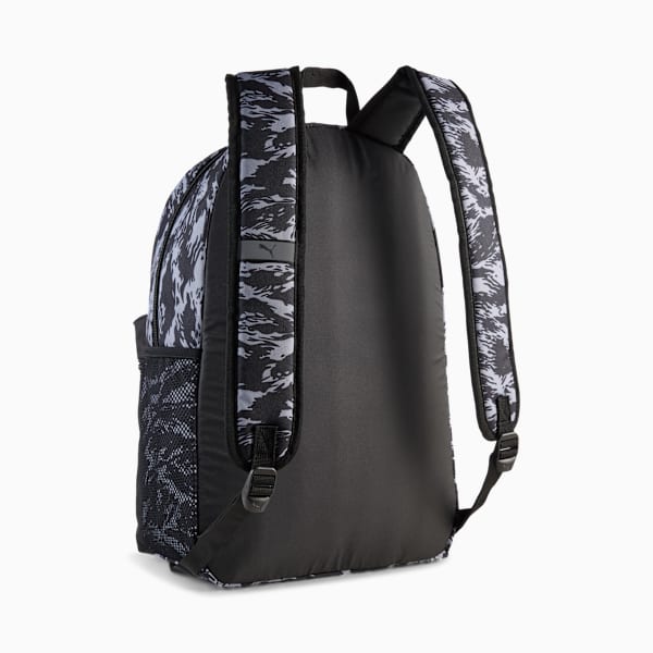 PUMA Phase All-Over Print 22L Backpack, PUMA Black-Gray Echo-Camou, large-ZAF