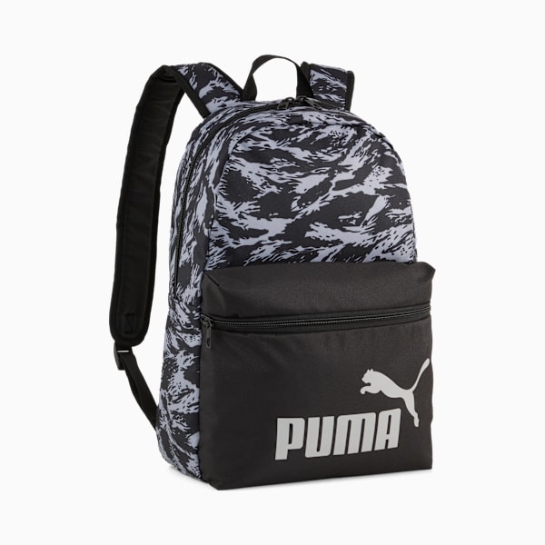 PUMA Phase All-Over Print 22L Backpack, PUMA Black-Gray Echo-Camou, large-ZAF