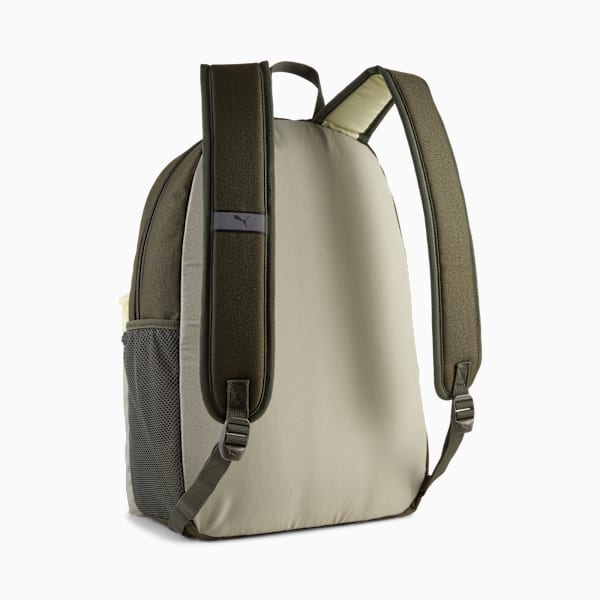 PUMA Phase Colour-block Backpack, Dark Olive-Lux Army-Colorblock, large-ZAF