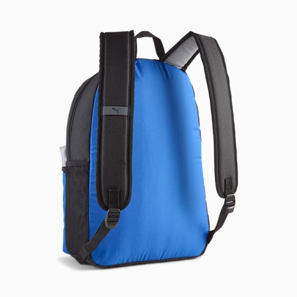 PUMA Phase Colour-block Backpack, PUMA Black-Mountain Blue-Colorblock, large-ZAF