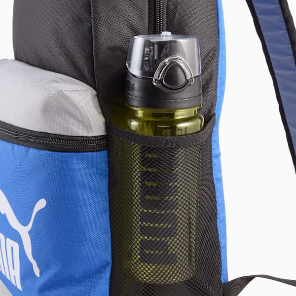 PUMA Phase Colour-block Backpack, PUMA Black-Mountain Blue-Colorblock, large-ZAF