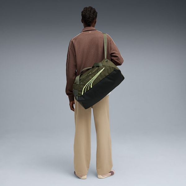 Bolso deportivo pequeño PUMA Fundamental, Dark Olive, large-MEX
