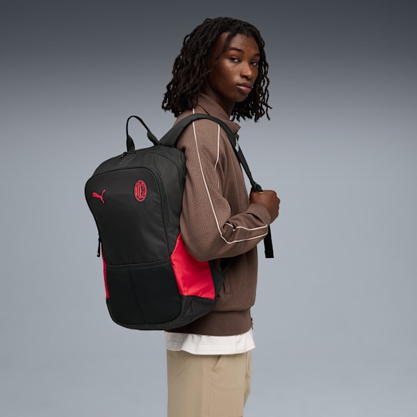 AC Milan Backpack (24L), PUMA Black-For All Time Red, large-MEX