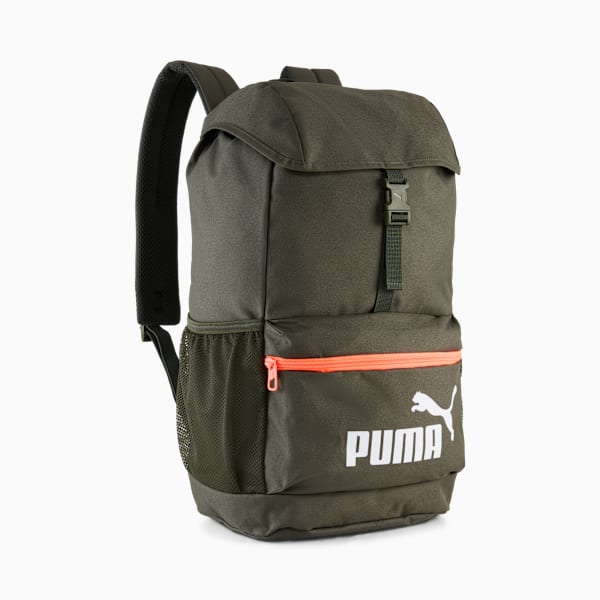 Phase Hooded 20L Backpack Youth, Dark Olive-Glowing Red, large-ZAF