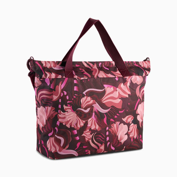 Essentials Training Floral Ribbon 19L Shopper Bag, Ruby Shimmer-Poised Pink-AOP, large-MEX