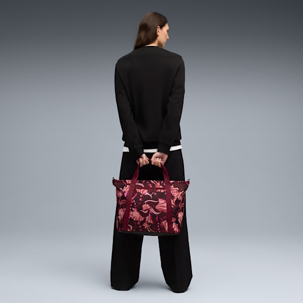 Bolsa Essentials Training Floral Ribbon 19L Shopper, Ruby Shimmer-Poised Pink-AOP, large-BRA