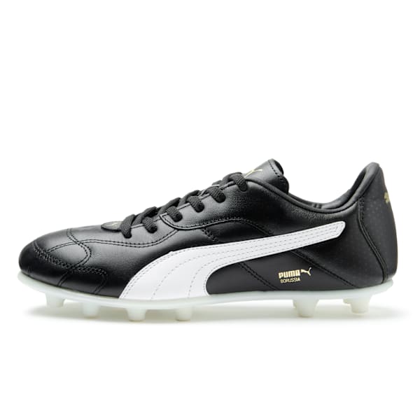 Botines de Fútbol Borussia FG, Puma Black-Puma White-Gold, large-ARG