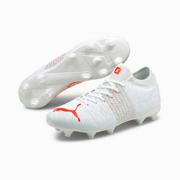 FUTURE 4.1 FG/AG Men's Football Boots, Puma White-Red Blast, large-ZAF