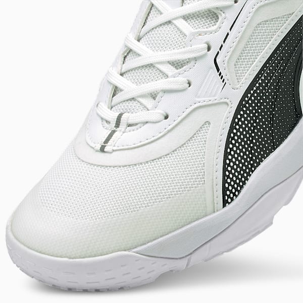 Solarstrike Indoor Sports Shoes, Puma White-Puma Black-Yellow Alert, large-ZAF