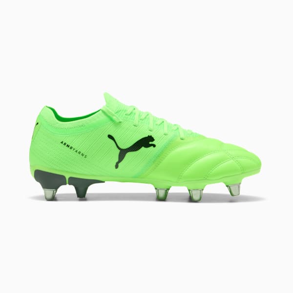 Avant Pro Men's Rugby Boots, Green Glare-PUMA Black-Galactic Gray, large-ZAF