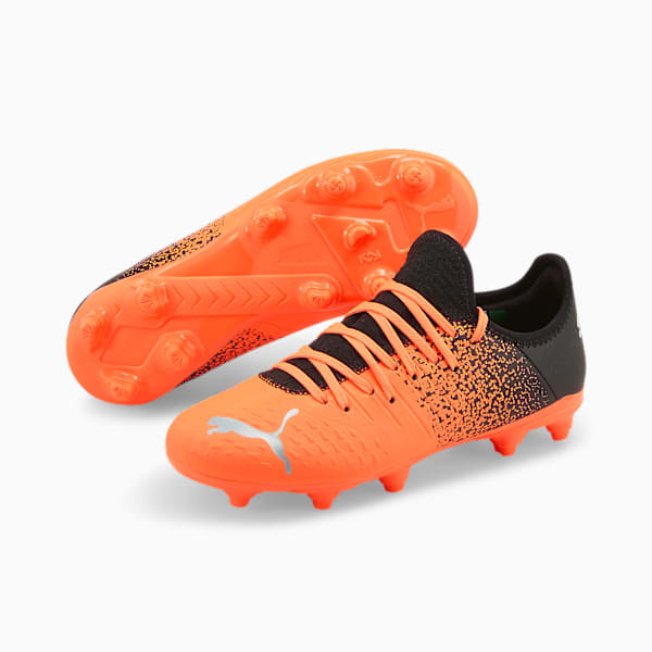 FUTURE 4.3 FG/AG Youth Football Boots, Neon Citrus-Diamond Silver-Puma Black, large-ZAF