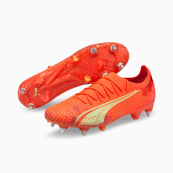 Chuteira ULTRA ULTIMATE, Fiery Coral-Fizzy Light-Puma Black, large-BRA