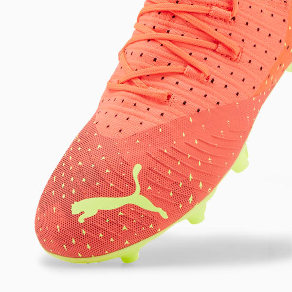 Botines de fútbol FUTURE 3.4 FG/AG juveniles, Fiery Coral-Fizzy Light-Puma Black-Salmon, large-ARG