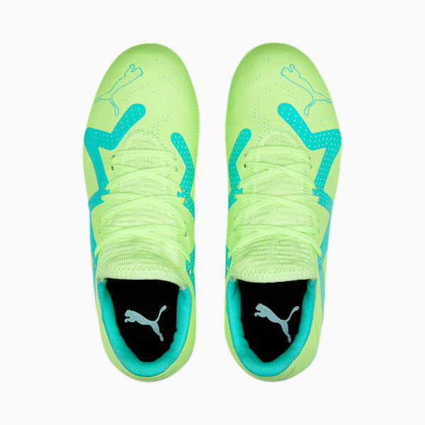 FUTURE Play FG/AG Football Boots Youth, Fast Yellow-PUMA Black-Electric Peppermint, large-ZAF