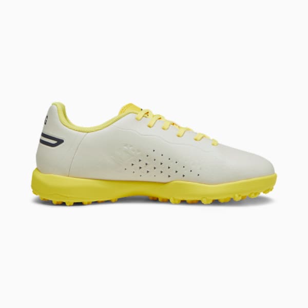 Botines de futsal Puma KING MATCH TT para niños, Alpine Snow-Asphalt-Yellow Blaze, large-ARG