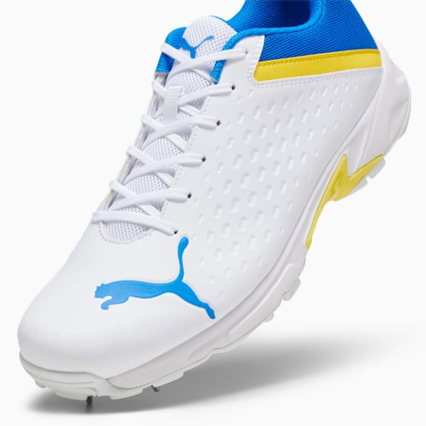 PUMA Spike 22.2 Cricket Shoes Men, PUMA White-Yellow Blaze-Ultra Blue, large-ZAF