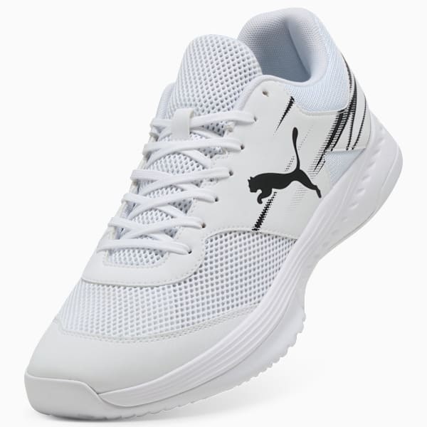 Varion II Handball Shoes, PUMA White-PUMA Black, large-ZAF