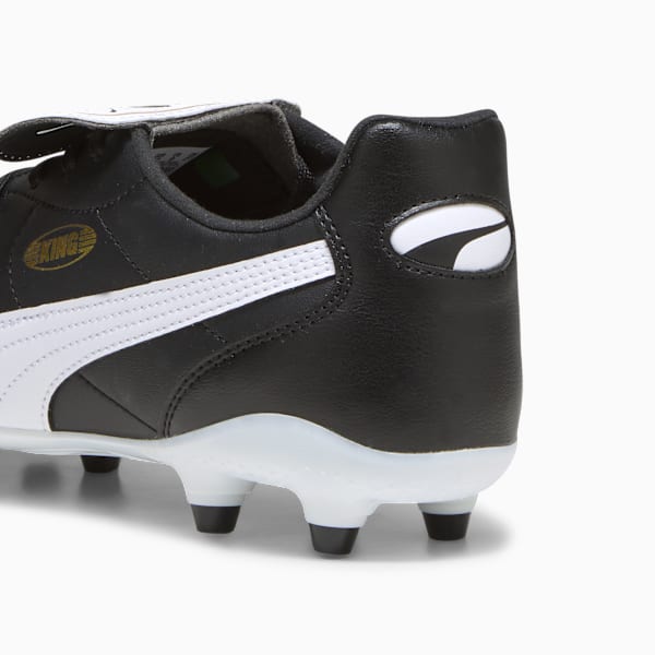KING TOP FG/AG Football Boots, PUMA Black-PUMA White-PUMA Gold, large-MEX