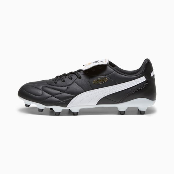 KING TOP FG/AG Football Boots, PUMA Black-PUMA White-PUMA Gold, large-MEX