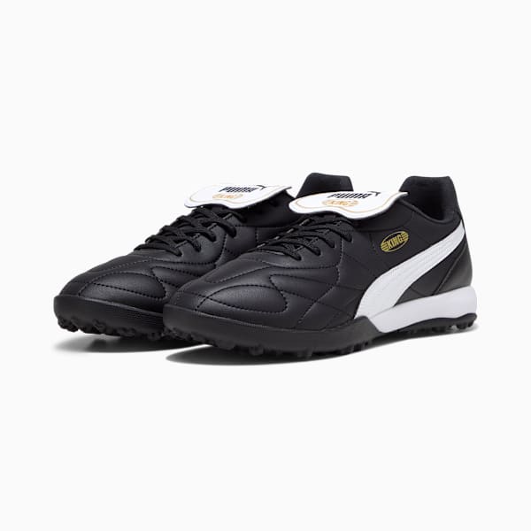 KING TOP TT Football Boots, PUMA Black-PUMA White-PUMA Gold, large-MEX