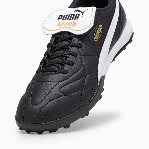 KING TOP TT Football Boots, PUMA Black-PUMA White-PUMA Gold, large-MEX