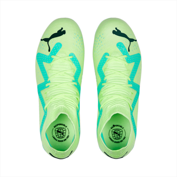 Botines de fútbol juveniles FUTURE Match FG/AG, Fast Yellow-PUMA Black-Electric Peppermint, large-ARG