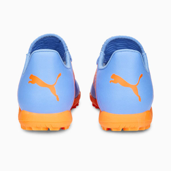 Botines de fútbol juveniles FUTURE Play TT, Blue Glimmer-PUMA White-Ultra Orange, large-ARG
