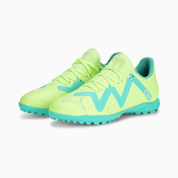 Botines de fútbol juveniles FUTURE Play TT, Fast Yellow-PUMA Black-Electric Peppermint, large-ARG
