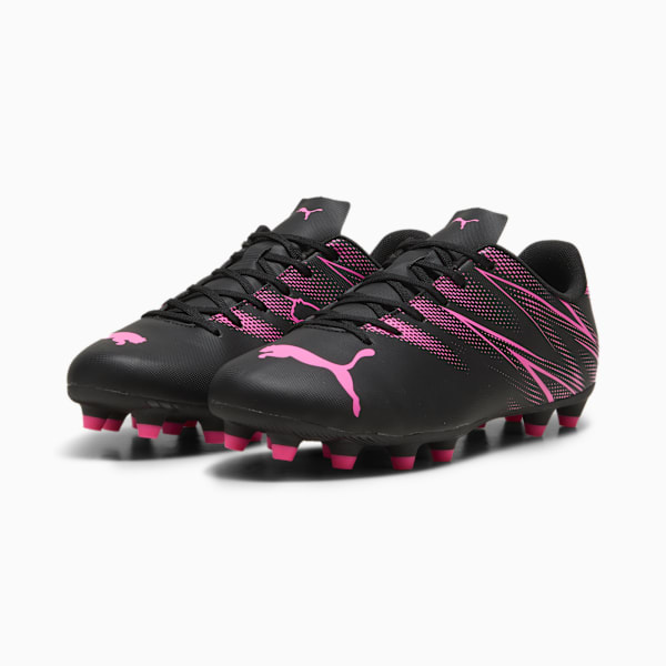 Tacos de futbol ATTACANTO FG/AG, PUMA Black-Poison Pink, large-MEX