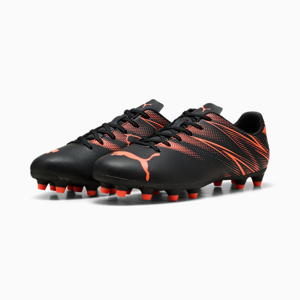 Tacos de futbol ATTACANTO FG/AG, PUMA Black-Glowing Red, large-MEX