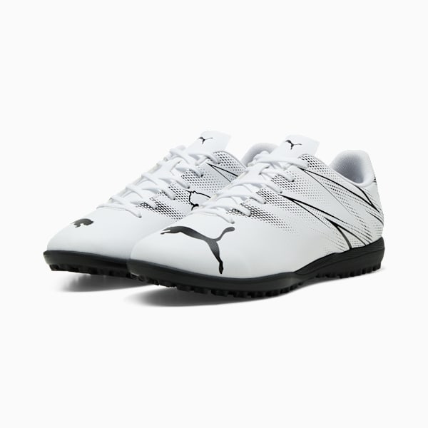 ATTACANTO TT Football Boots, PUMA White-PUMA Black, large-MEX