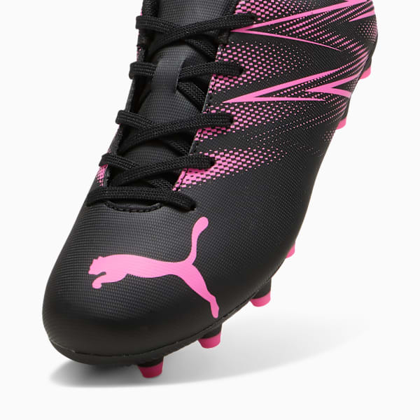 ATTACANTO FG/AG Youth Football Boots, PUMA Black-Poison Pink, large-MEX