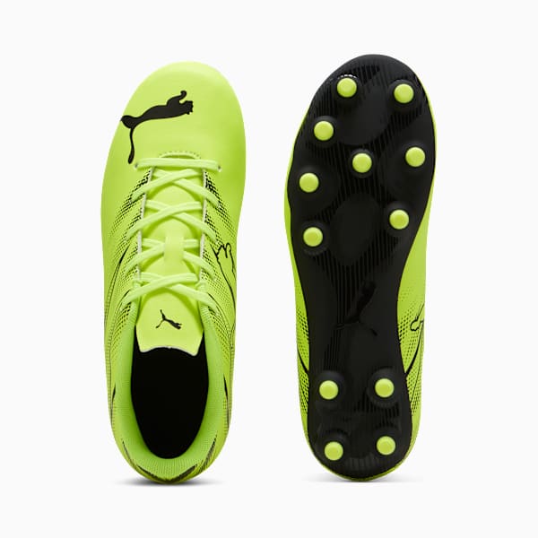 Tacos de futbol ATTACANTO FG/AG para adolescentes, Electric Lime-PUMA Black, large-MEX