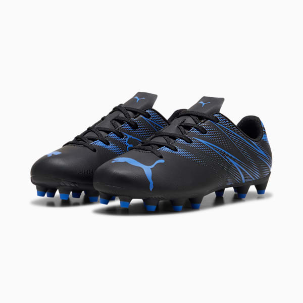 Tacos de futbol ATTACANTO FG/AG para adolescentes, PUMA Black-Bluemazing, large-MEX