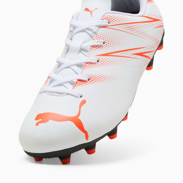 Tacos de futbol ATTACANTO FG/AG para adolescentes, PUMA White-Glowing Red, large-MEX