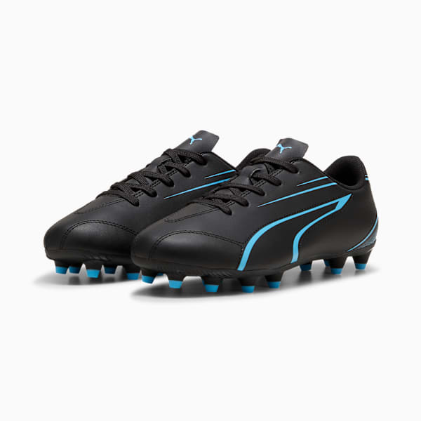 VITORIA FG/AG Youth Football Boots, PUMA Black-Luminous Blue, large-MEX