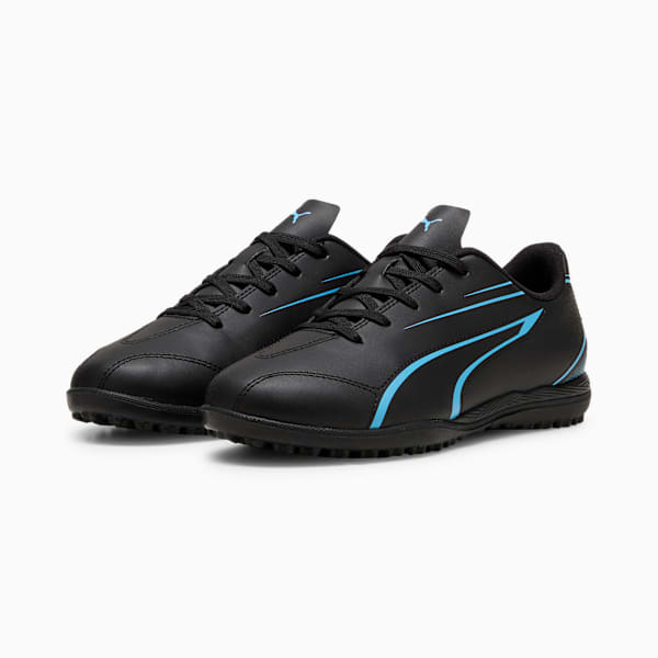VITORIA TT Youth Football Boots, PUMA Black-Luminous Blue, large-MEX